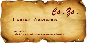 Csarnai Zsuzsanna névjegykártya